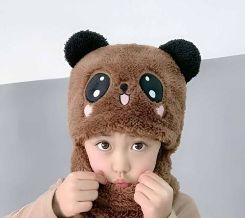 Kids Wool Beanie & Neck Warmer For Winter