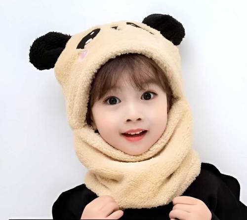 Kids Wool Beanie & Neck Warmer For Winter