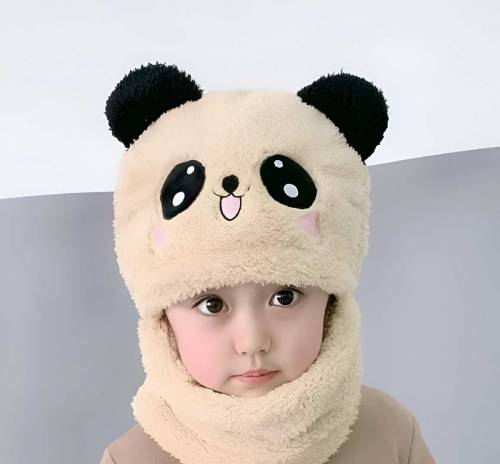 Kids Wool Beanie & Neck Warmer For Winter