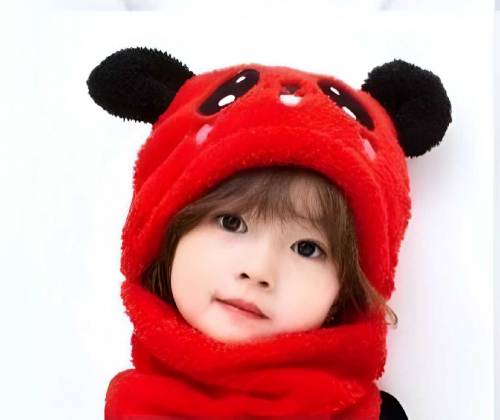Kids Wool Beanie & Neck Warmer For Winter