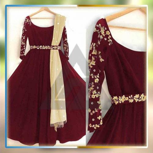 3pc V Neck Long Sleeves Maxi 