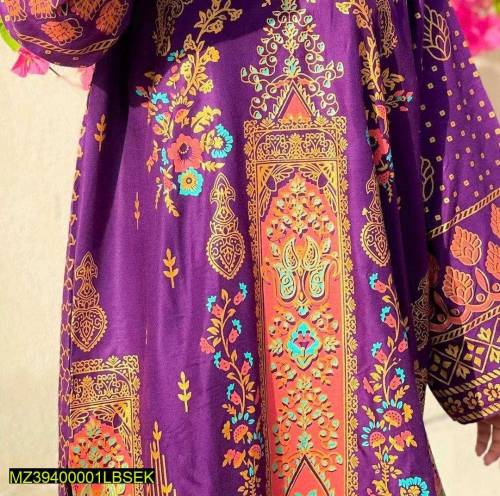 2 Pcs Women's Stitched Linen Block832Printed Suit