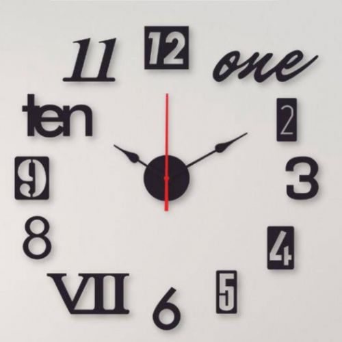 3D Art MDF Wall clock