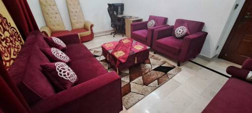7 seater luxury sofa set/big table with mats/Rug/curtains/sofa covers