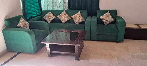 5 seater sofa set/2 extra seater/curtains/covers/table/Dinning table