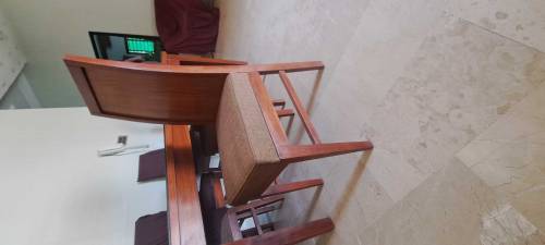 5 seater sofa set/2 extra seater/curtains/covers/table/Dinning table