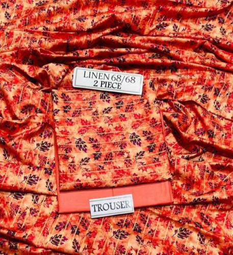 2 pcs women unstitched linen suit/ women suit/new trend