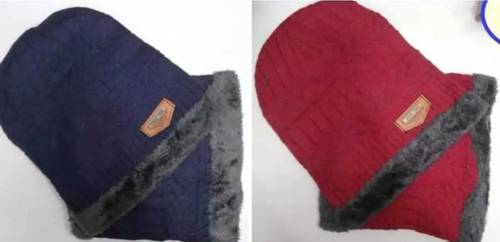 Beanie Wool Cap With Neck Warmer 