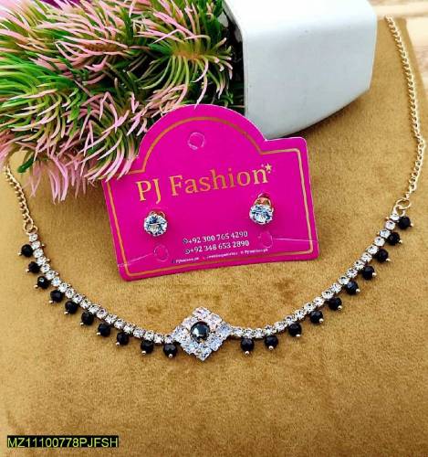 Beautiful white zircon choker