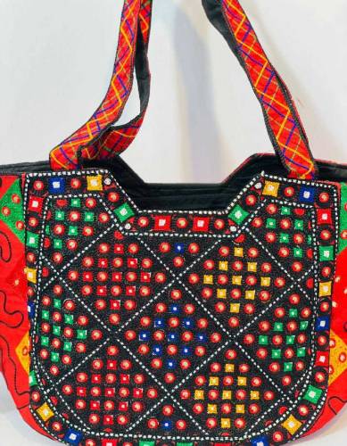 Aari and mirror work embroidered 