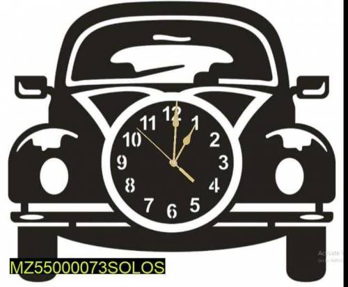 Car Art mdf new wall clock