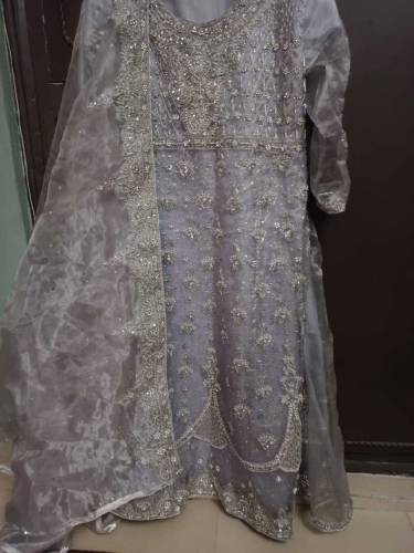 greyish silver maxi