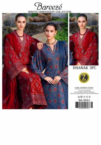 dhanak 3 piec heavy embroidery 