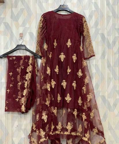 beautiful net long frock style