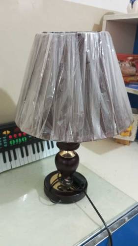 pair of side lamps chocolate brown colour