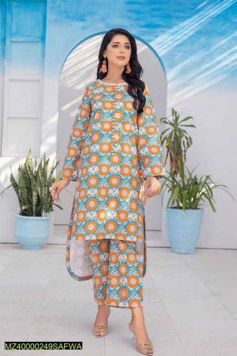 •  Fabric: Khaddar• : Digital Printed