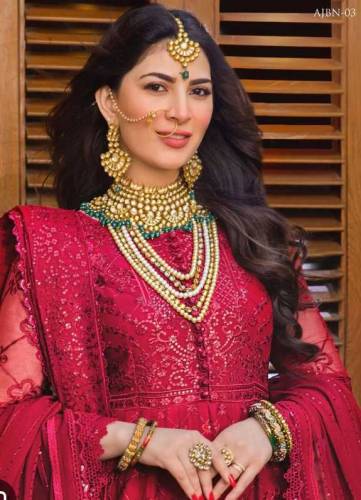 Asim Jofa red maxi available for sell in discounted price