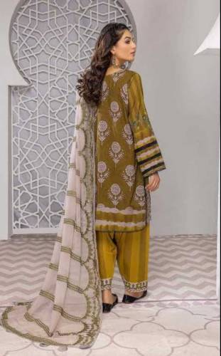 Naranji original embroidery lawn Available for sell in discounted pri
