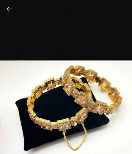 2 Pcs Zircon Stones Bangles 