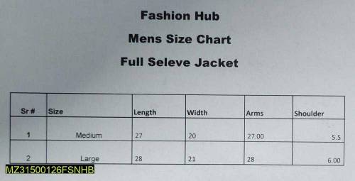 1 pc men's stitched twill jeans puffer full sleeves jacket 