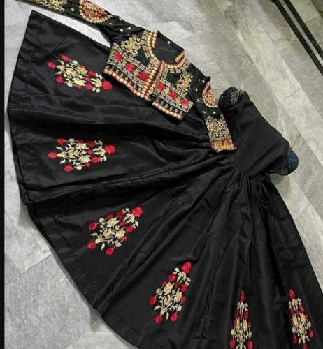 women stitched embroidered frock