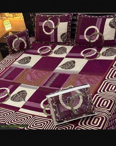4 Piece Valvet Jacquard Double Bedsheets 