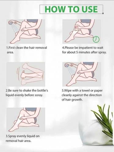 Hair remover spray for men and women
