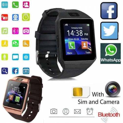 Smartwatch Touch Screen Display Sim Supported Calling and Camera 