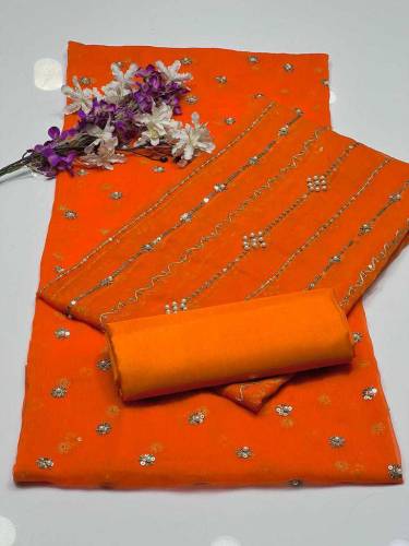 3 pis unstitch embroidered drss 