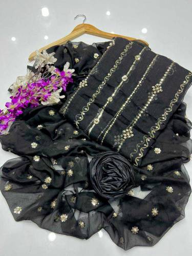 3 pis unstitch embroidered drss 