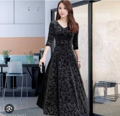 Woman Velvet Frock 