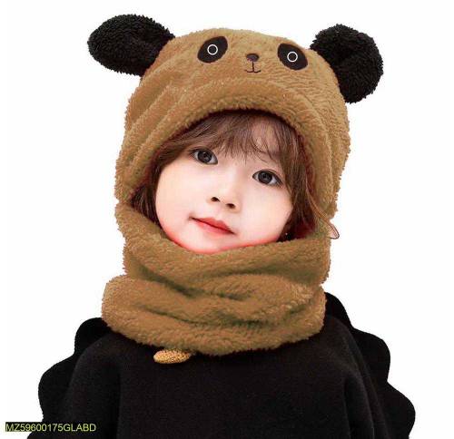 Kids Wool Cap with Neck Warmer