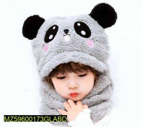 Kids Wool Cap with Neck Warmer