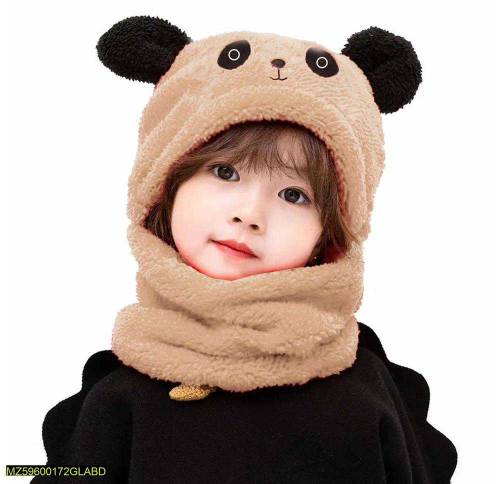 Kids Wool Cap with Neck Warmer