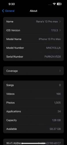 Iphone 13 pro max 128GB non-pta