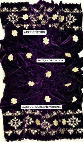 ```ALLHAMDULILLAH```     *VELVET CHIKENKARI SHAWL**