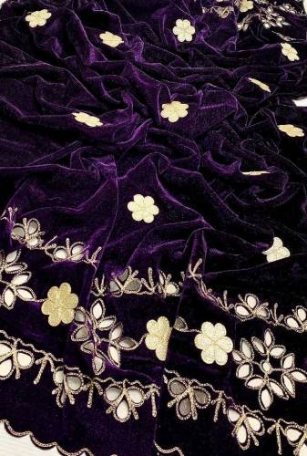 ```ALLHAMDULILLAH```     *VELVET CHIKENKARI SHAWL**