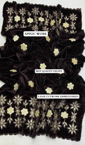 ```ALLHAMDULILLAH```     *VELVET CHIKENKARI SHAWL**