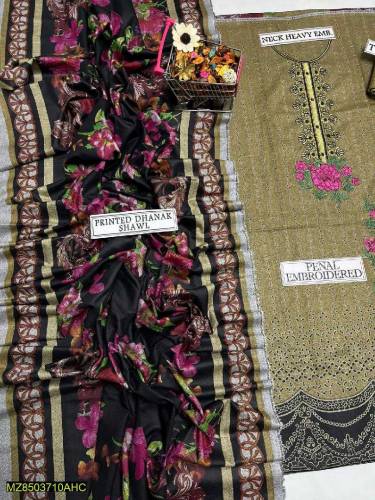 3pcs unstitched women suit 