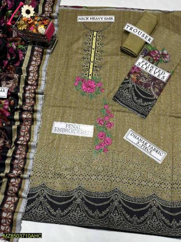 3pcs unstitched women suit 