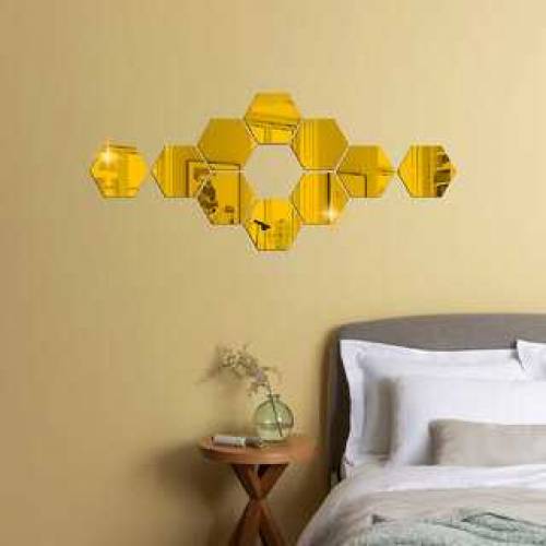 Acrylic Mirror Hexagon for Wall Decore
