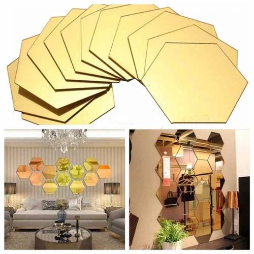 Acrylic Mirror Hexagon for Wall Decore