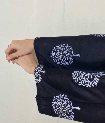 2 Pcs stitched linen Printed Embroidered suit 