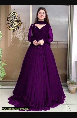 3 Piece Women's Stiched Chiffon Maxi