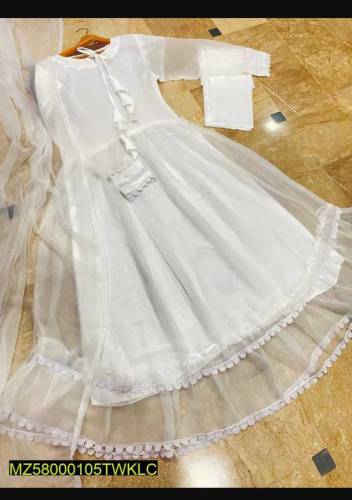 3 Piece Women's Stiched Chiffon Maxi