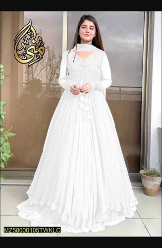 3 Piece Women's Stiched Chiffon Maxi