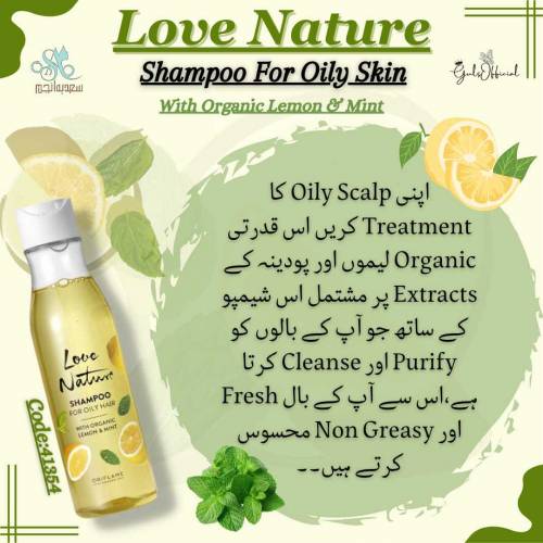 *✨Love Nature ✨**_🍋Shampoo for Oily Hairs with Mint & Lemon 🍋_*