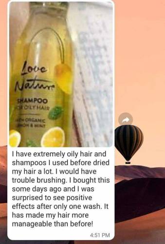 *✨Love Nature ✨**_🍋Shampoo for Oily Hairs with Mint & Lemon 🍋_*