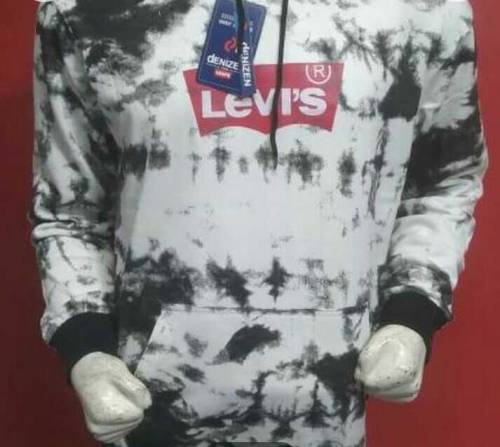 1 pc men Stitched fleece printed hoodie 