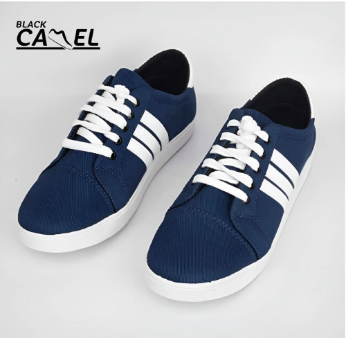 Black Camel White & Blue Sneakers
